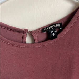 Express Pink Blouse with Zipper Detail